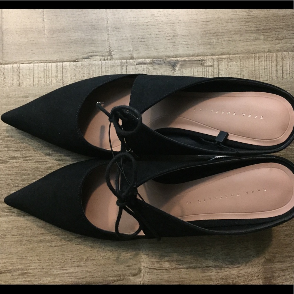 Zara black mules / heels